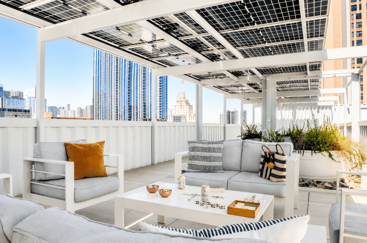 The IDA rooftop deck overlooking the Phoenix skyline.